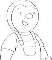 coloriage t choupi sourit